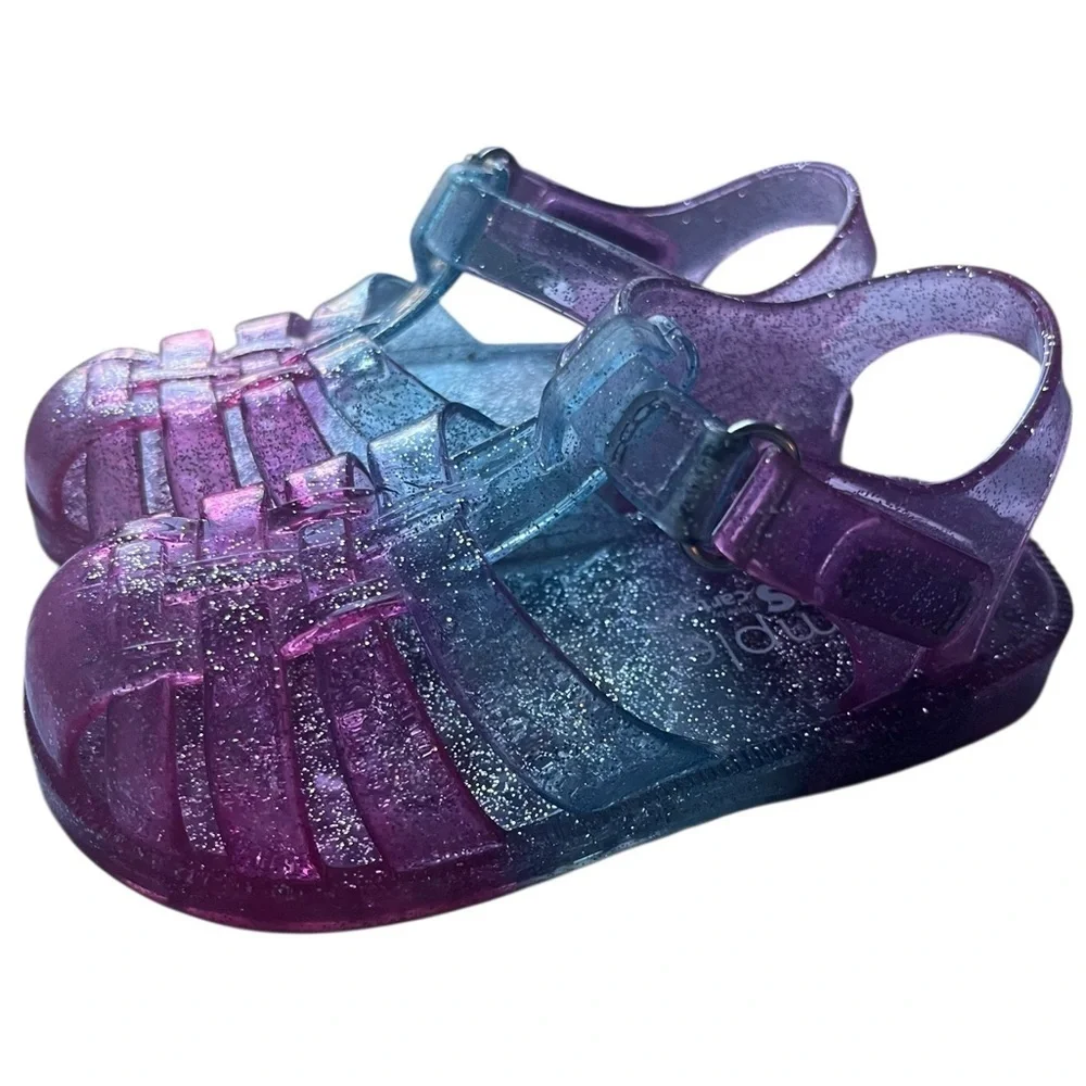 Kids Glitter Sandals - Purple, Pink, and Blue Size 6 - Toddlers Carters Jellies